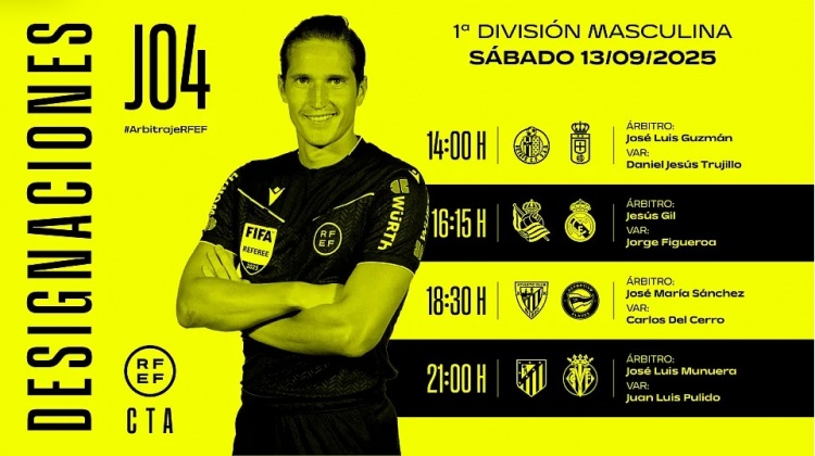 星空体育app官方网站-官方：赫苏斯-吉尔执法皇马客战皇社，穆努埃拉主裁马竞对阵黄潜